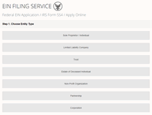 Tablet Screenshot of einfilingservice.com